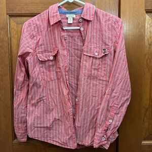 U.S. Polo Assn. Red Striped Button Down Shirt
